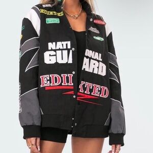 Edikted Black & grey racing jacket